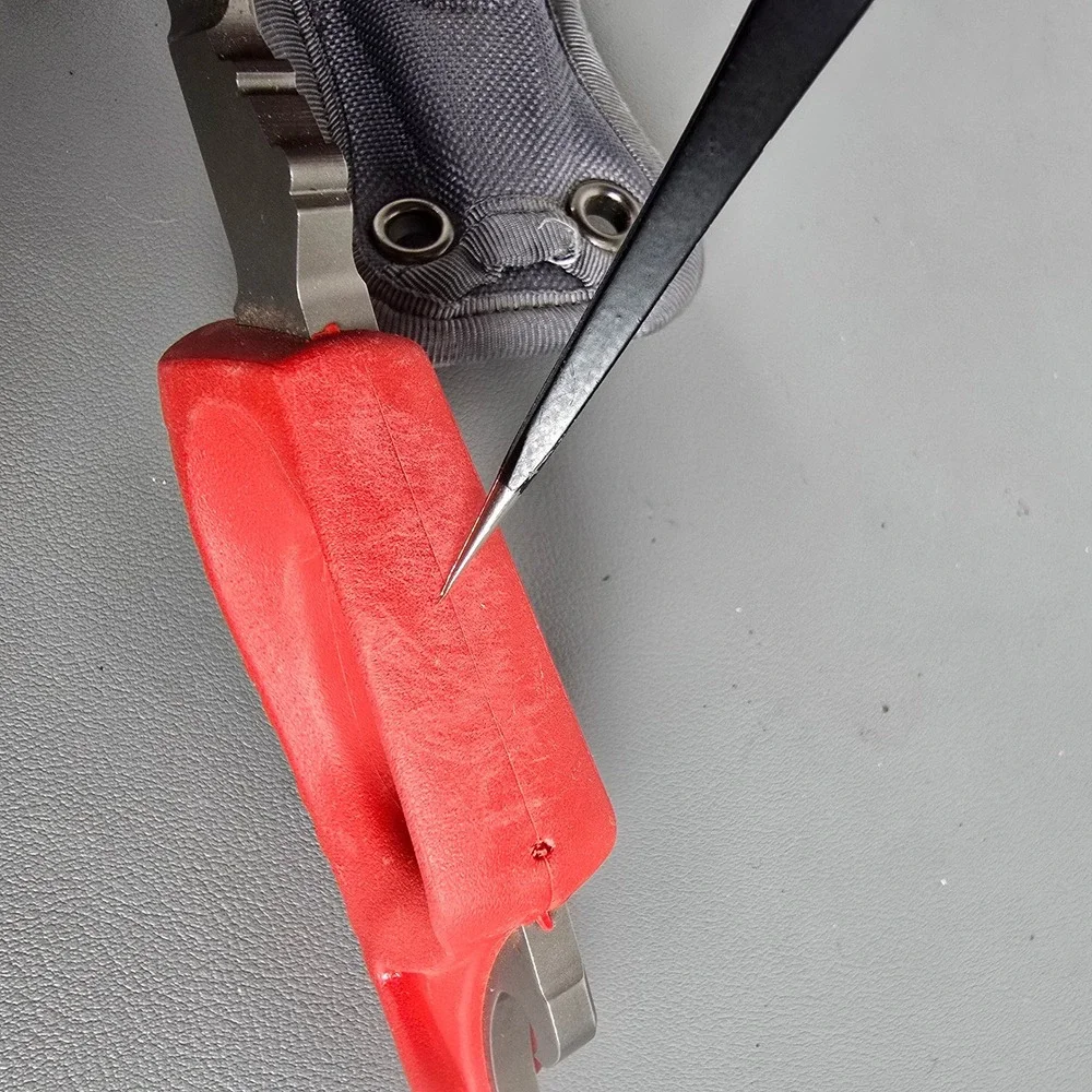 Buck Knives 030 Splizzors Fishing Multi-Tool Shears Red 420HC Steel W/ Sheath
